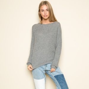 Brandy Ollie Grey Knit Sweater